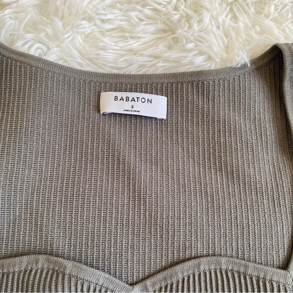 Aritzia Babaton Sculpt Knit Sweetheart Longsleeve - Picture 5 of 8